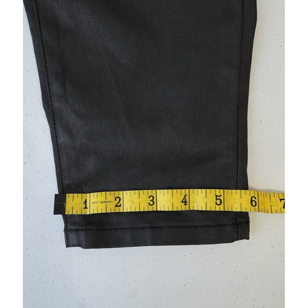 Eileen Fisher Women Sz 6 Black Coated Waxed Organic Cotton Skinny Jean Stretch - Picture 13 of 16
